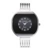 CANSNOW Luxury Fashion Watch For Women Steel Band Light Bracelet Version Creative Girl Student Quartz Wristwatches Gift