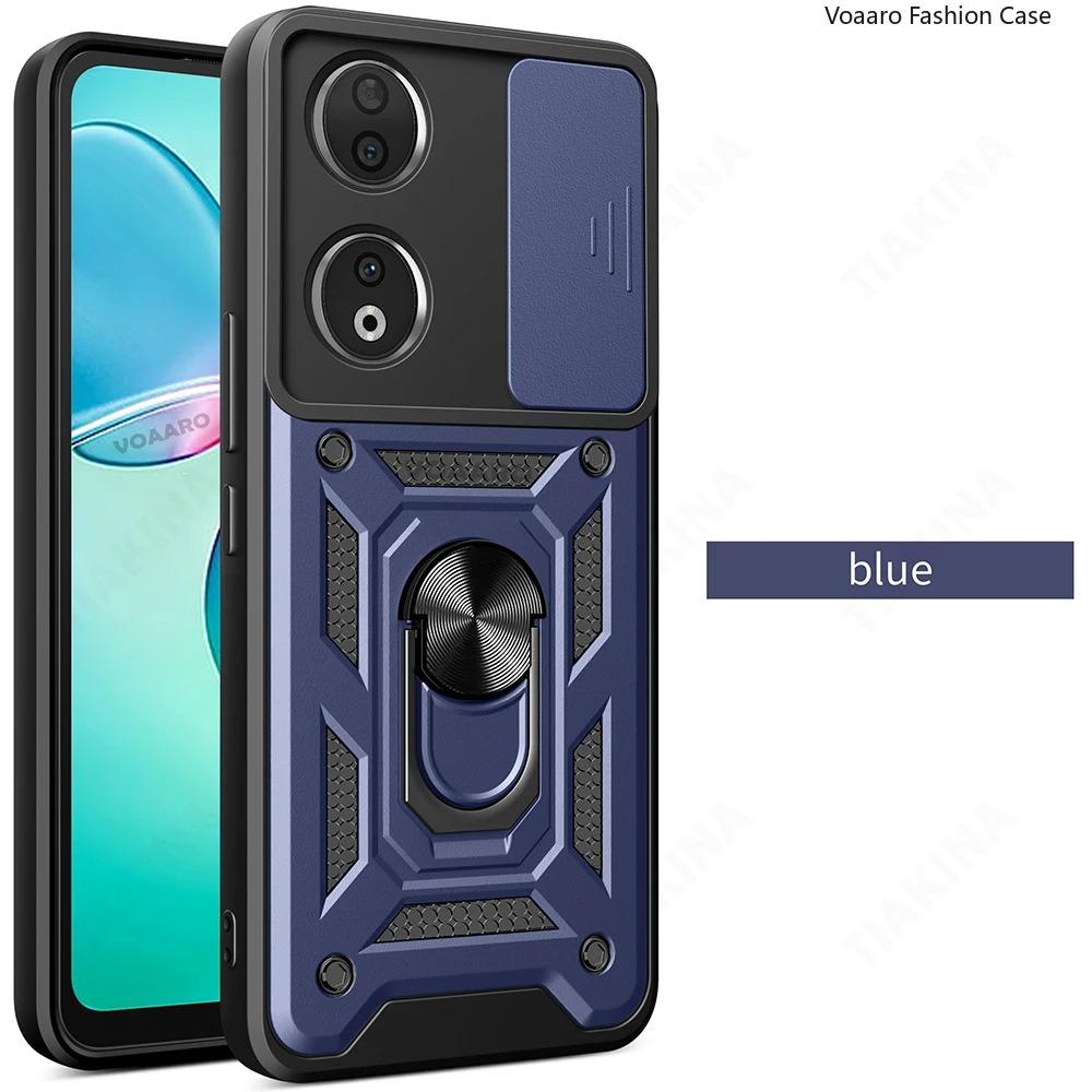 Slide Lens Camera Protection Funda for Honor X7B Case for Honor X7B Armor Case Magnetic Ring Stand Holder Cover Shockproof Capa