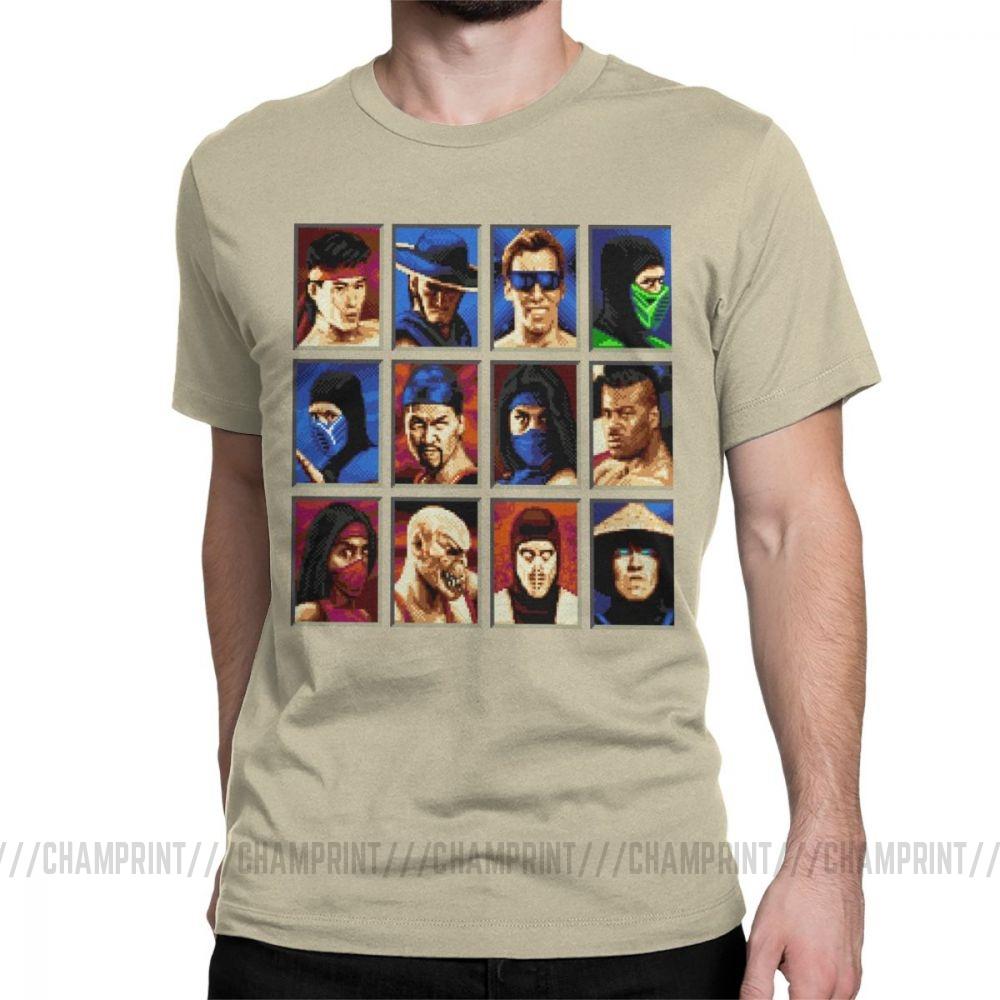 Vintage Mortal Kombat Ii Tees Genesis Character Select 16 Bit T Shirt Retro Gamer Collage T