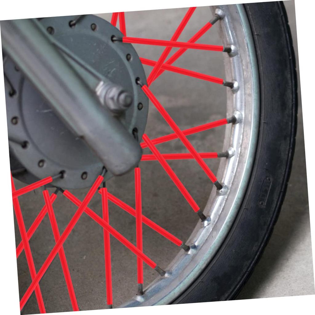 BUGUUYO Bike Accessories 36pcs Spoke Bushing Spoke Cover Spoke Rim Cover Spoke Coat Motorcycle Spoke Skin Plastic Wheel Accessories