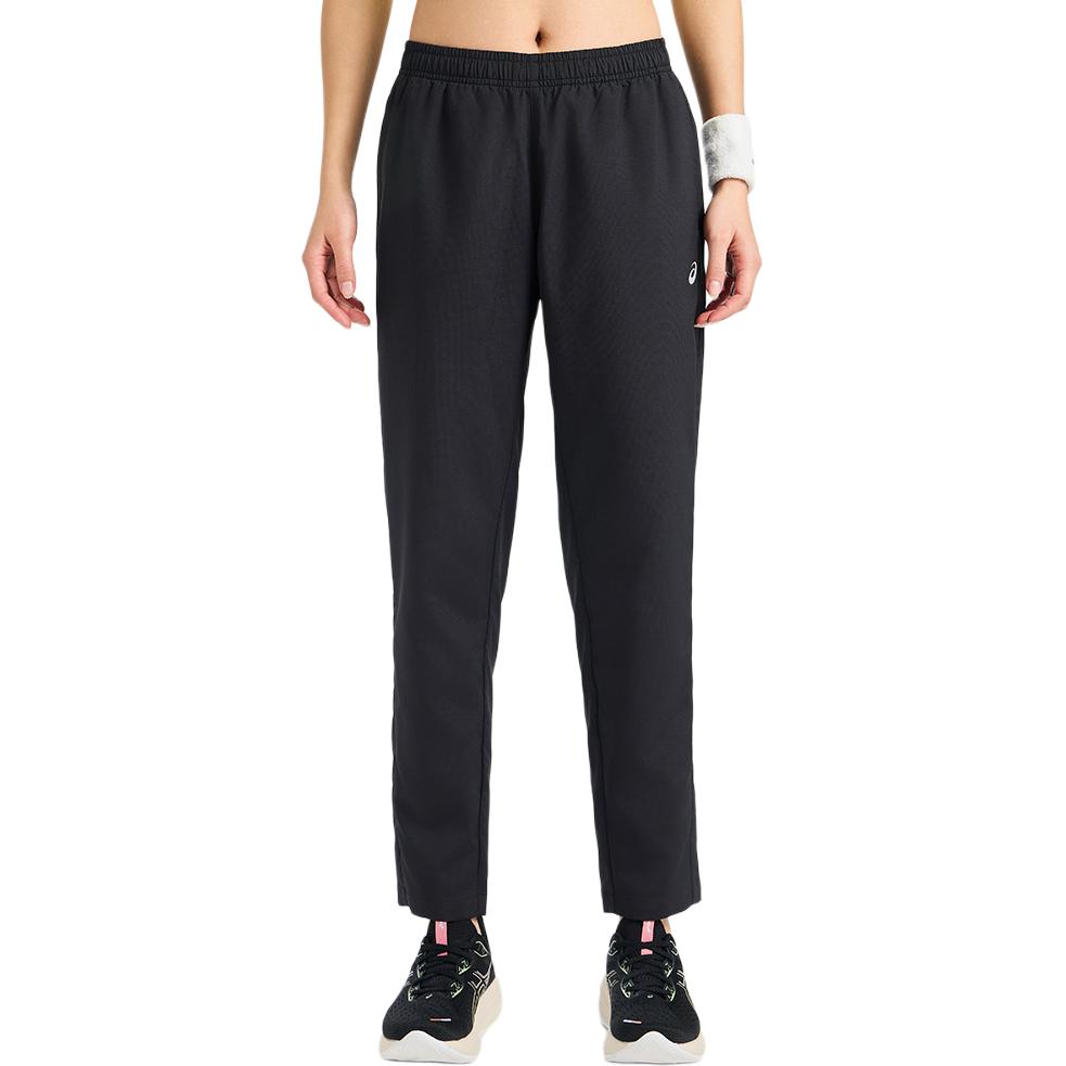 Asics Einfarbige Markenlogo Mid-Rise Bequeme Lässige Sporthose Damen Hose Schwarz 2012D019-001