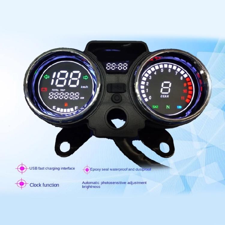 Motorcycle Dashboard LCD Digital Gauge Instrument Cluster 12V Speed Odometer Enhanced Visibility for RC250 150Gato 250cc