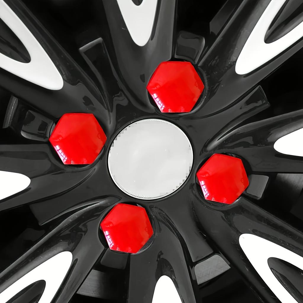 20Pcs 17mm Silicone Wheel Hub Screw Covers, Universal Anti-Rust Car Tire Nut Protection Caps