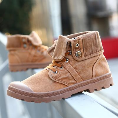 High Top Canvas Boots for Men Women Outdoor Light Lace-Up Casual Shoes Fashion Loafers All-match Men's Casual Boots