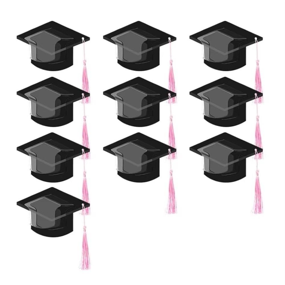 1/5/10PCS With Tassel Graduation Cap Candy Card Clear Greeting Card  Graduation Party