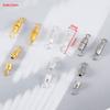 50pcs Cylinder Fasteners Clasps Buckles Closed End Screw Clasp Fastener with Ring DIY Bracelet Necklace Connector Jewelry Making