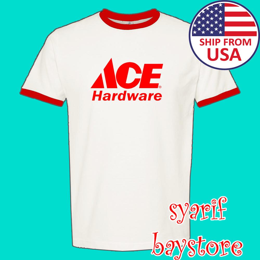 Ace Hardware Men#039;s Ringer Red Size S to 3XL Unisex T-Shirt XXXXL