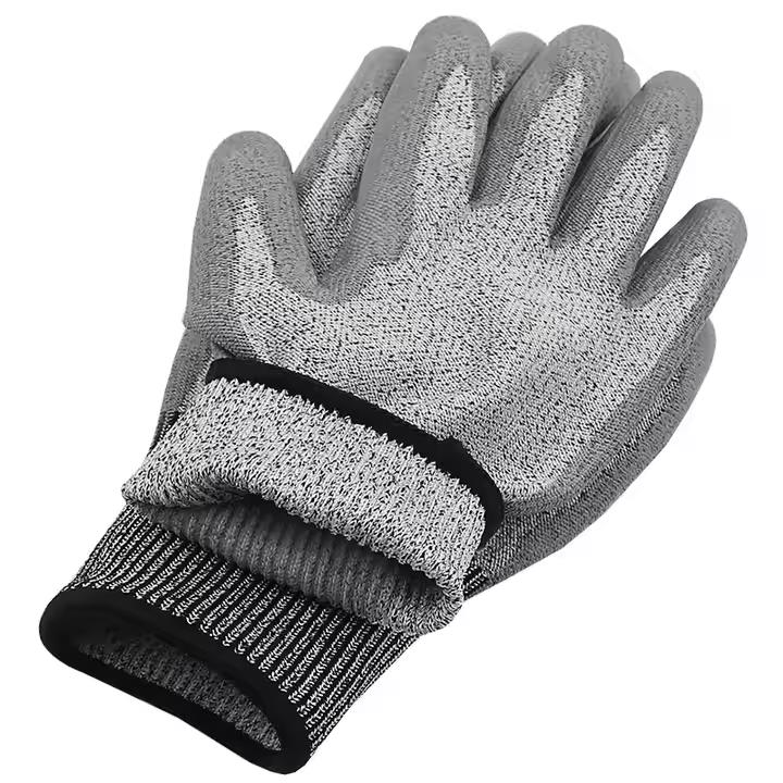 A3 Cut-Proof Work Safety Gloves Industrial Coated Anti-Cut Handschoenen Cut Resistant Mittens (Gray,M) серый