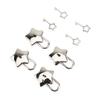 4 Set Treasure Chest Padlock   Metal Diary Book Jewelry Box Decorative Lock with Key S007 Five Pointed Star Shaped