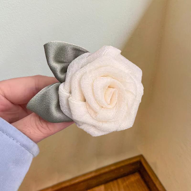 Große Farbverlauf Seidenrose Haarspange - 3D Blumendesign für Frauen, Perfekt für Fotos am Meer