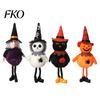 High-quality Halloween Figure Plush Pom Hanging Decoration, Pumpkin/Ghost/Black Cat/Witch Doll Spooky Party Decor Ornament for Tree, Porch,