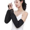 Ice Silk Cooling Arm Sleeves Fingerless Style Sun Protection for Outdoor Sports