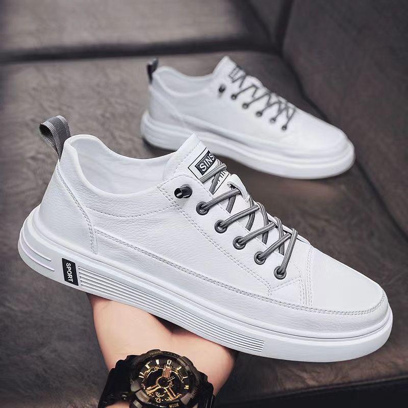 

Men s Summer Breathable Waterproof White Sneakers – Trendy, Versatile, Casual, and Fashionable Skate Shoes 44