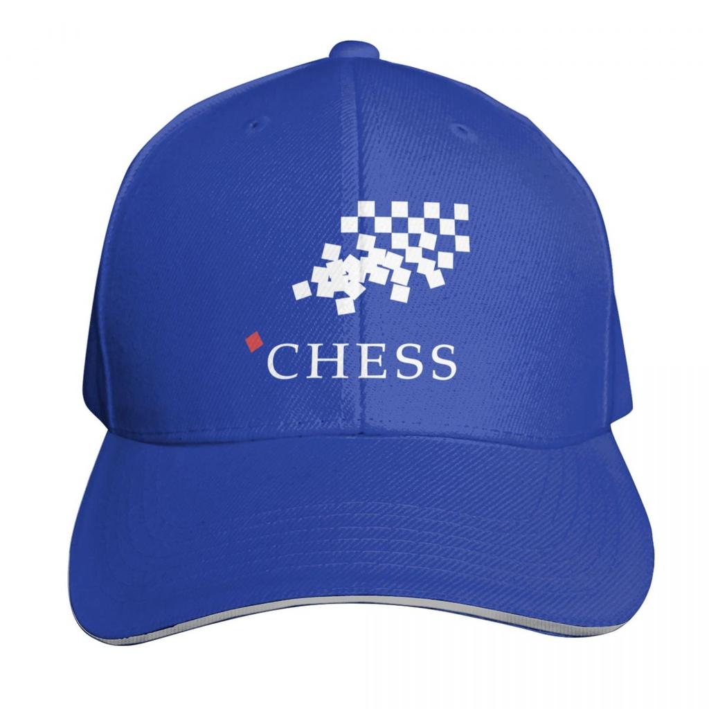 Chess White Baseball Cap Quick Dry Performance Cotton Twill Breathable Contrast Two Tone Brim