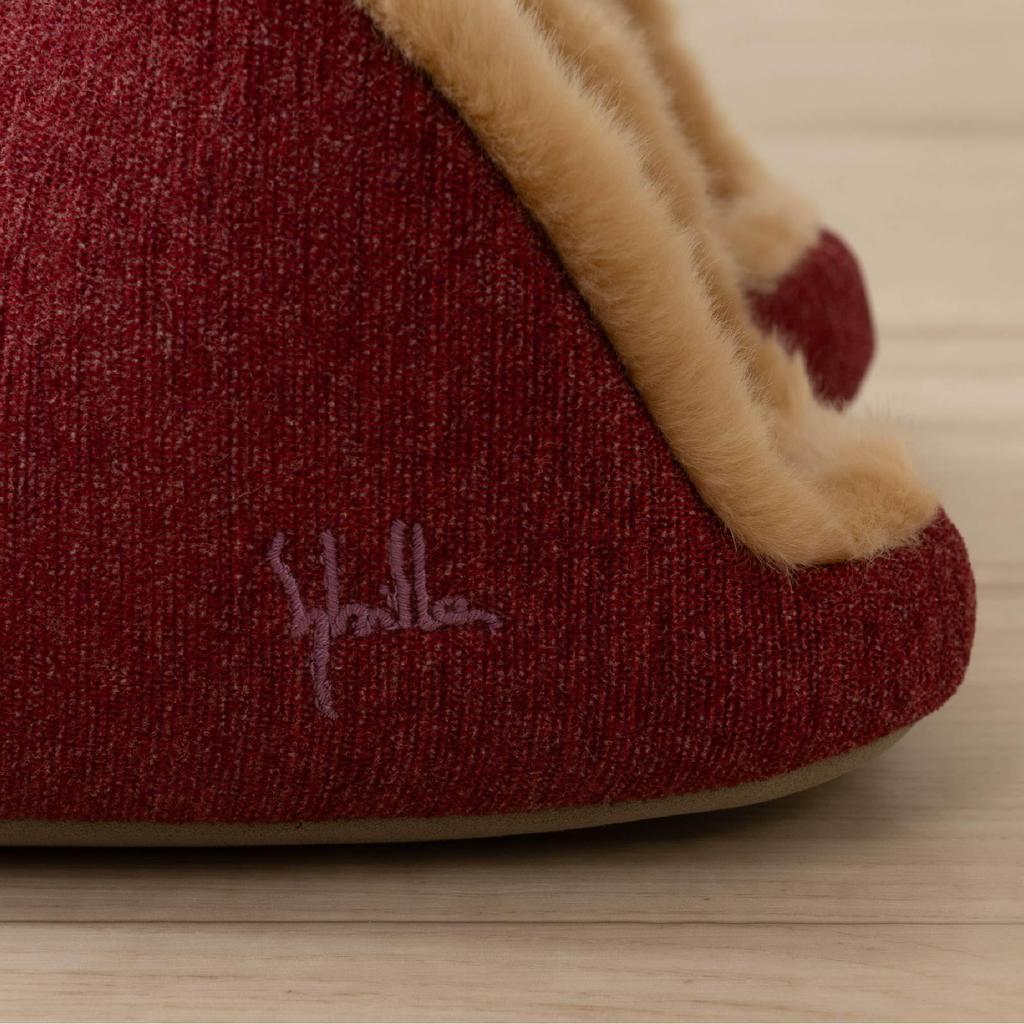 Sybilla Altena Size Senko 49579 Slippers, M, Approx. 22-24cm, Red, Washable, Stylish, Cute,