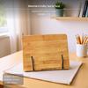 Verstellbarer Bambus-Buchständer, Multifunktionales Desktop-Leseregal, 6 Winkel,