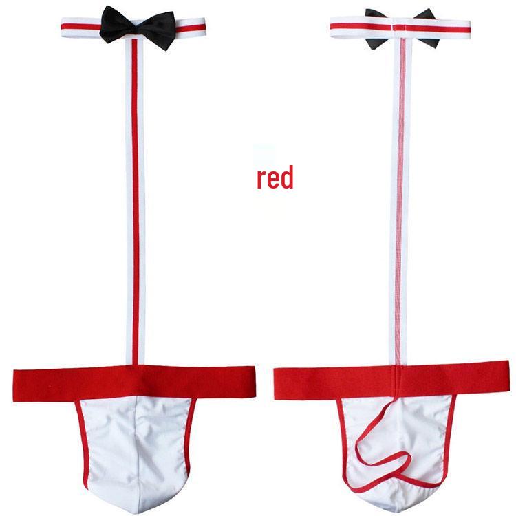 Men's Erotic Butler Thong Bodysuit Lingerie - Sexy Nightclub Waiter Uniform