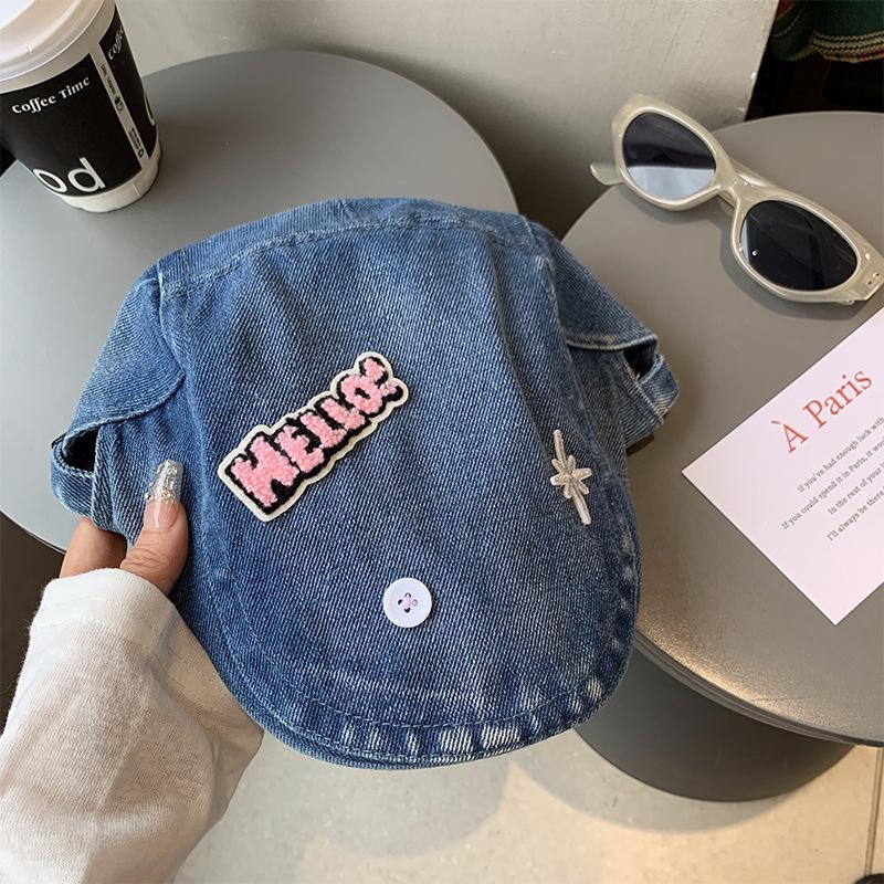 Hinbery Hat Women's Autumn and Winter Subculture Cowboy Forward Hat Women's Cool Spring and Autumn Japanese Style Retro Old Peaked Cap