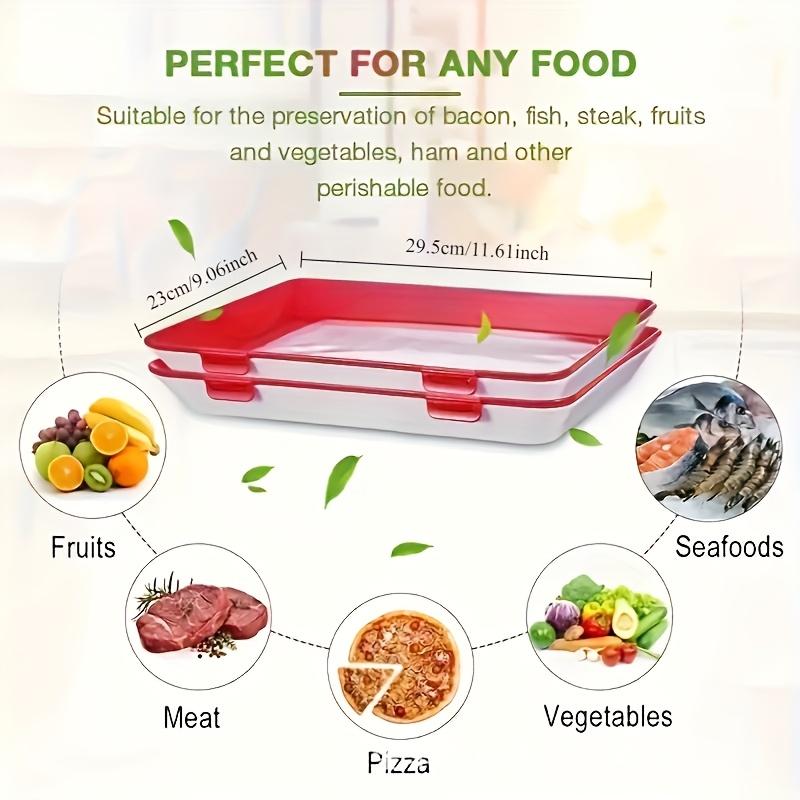 1/3pcs Food Preservation Tray Seafood Beef Ham Fresh Keeping Fresh Spacer Reusable Container Refrigerator Organizer Kitchen Tool