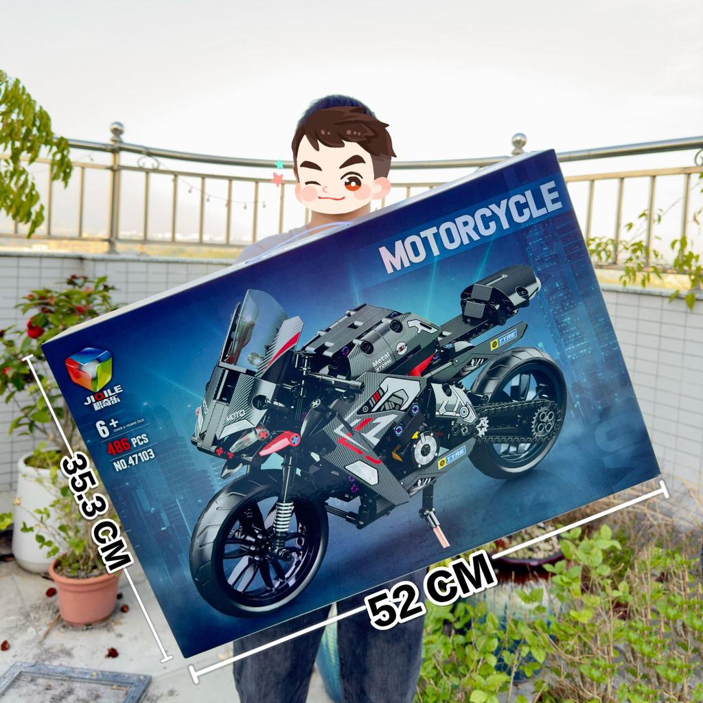 Compatible Building Block Off-Road Motorcycle Children'S Puzzle Assembly Building Block Locomotive Model Ornament Boy Toy