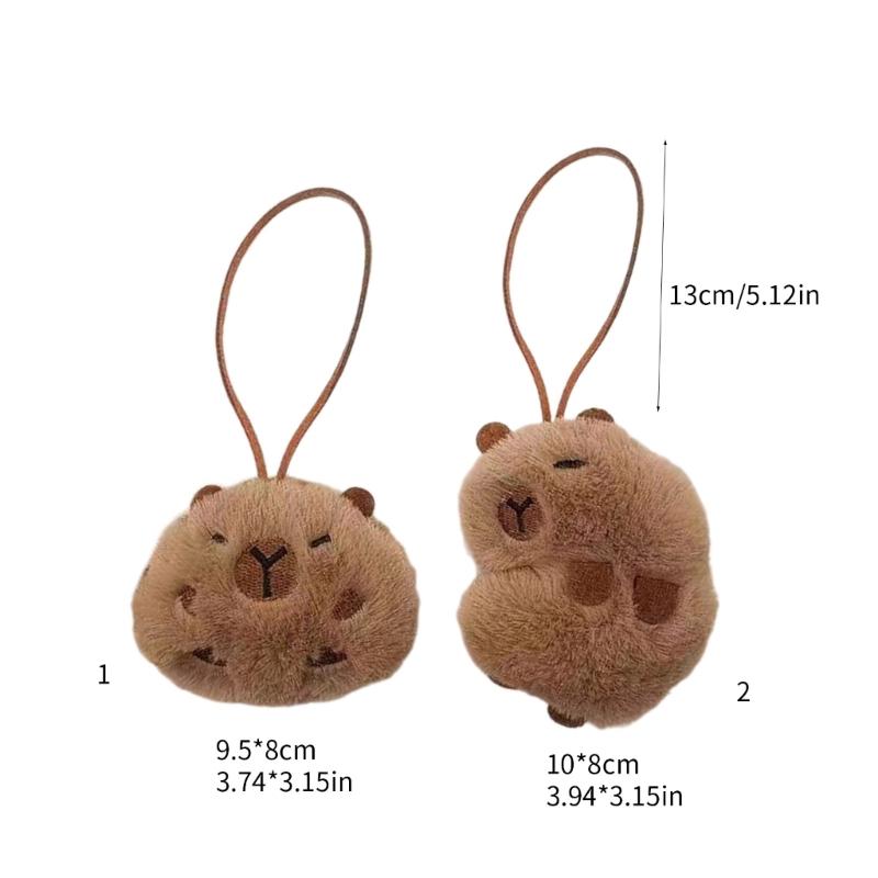 Cute Capybaras Toy Keychain Bag Pendant Delightful Capybaras Doll Keychain Pendant Stuffed Toy Hangers Accessory for Girl