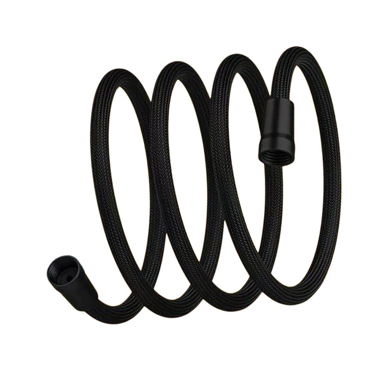 

5-футовый шланг для душа, гибкий, ручной, сменный, гибкий, нейлоновый шланг для душа, распылитель для ванной и биде чёрный