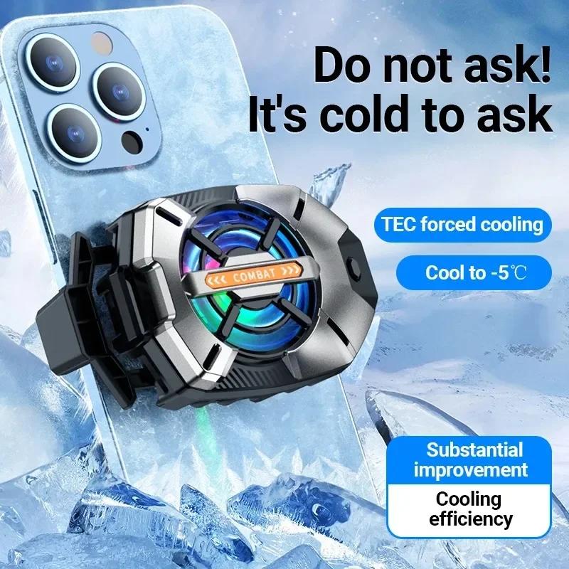 FS09 Dual Fan For Phone Ice Cooling Universal Rechargeable Mobile Phone Cooler, Long Lasting, Stronger Cooling, Air Cooling Fan