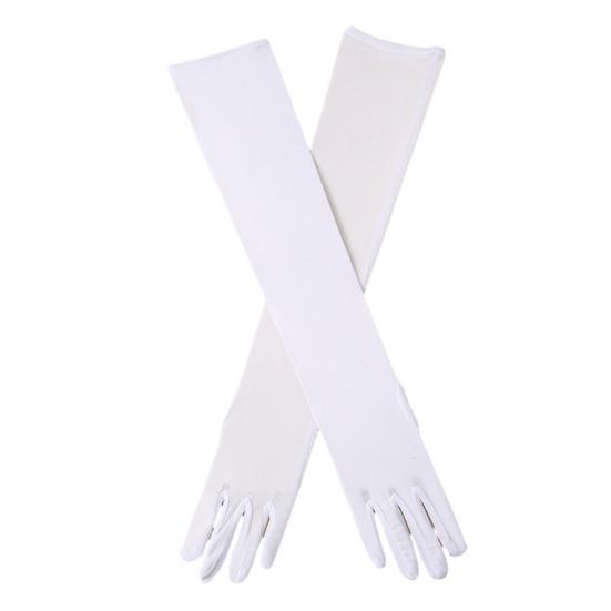 

1 пара перчаток из тонкой сетки, прозрачные сценические перчатки для выступлений на пилоне, полные пальцы, дышащие, мягкие, противоскользящие, однотонные, свадебные перчатки для невесты белый