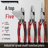 Industrial Grade Multi-Functional Wire Cutter Set: 8" Needle-Nose Pliers, 6" Diagonal Cutters, and Electrician's Snips.
