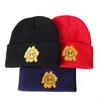 Trendy twenty one polits Band embroidered knitted hat, woolen hat, hip-hop pullover hat