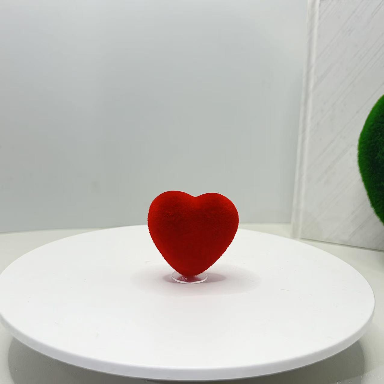 5CM Red Flocked Foam Heart Valentine s Day DIY Hair Clip Decoration