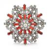 Snowflake Brooch Pins for Women Unisex Winter Flowers New Year Party Corsage Gifts