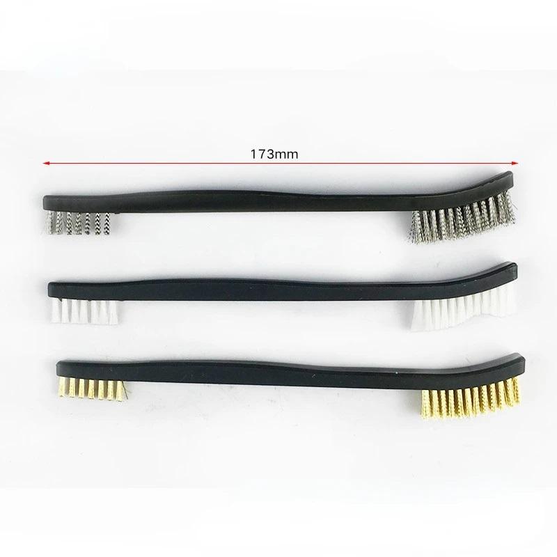 ALLSOME Double-end Steel Wire Brush & Nylon Pick Set Universal Hunting Gun Cleaning Kit Car Detailing Cleaning Tools