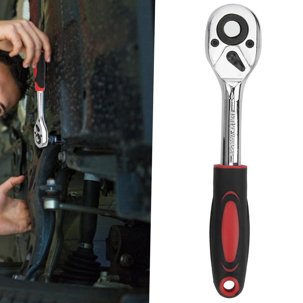 Fast Ratchet Wrench Set 24 Teeth Chromium Vanadium Steel Socket Wrench Garage Repairing Hand Tool1 4in