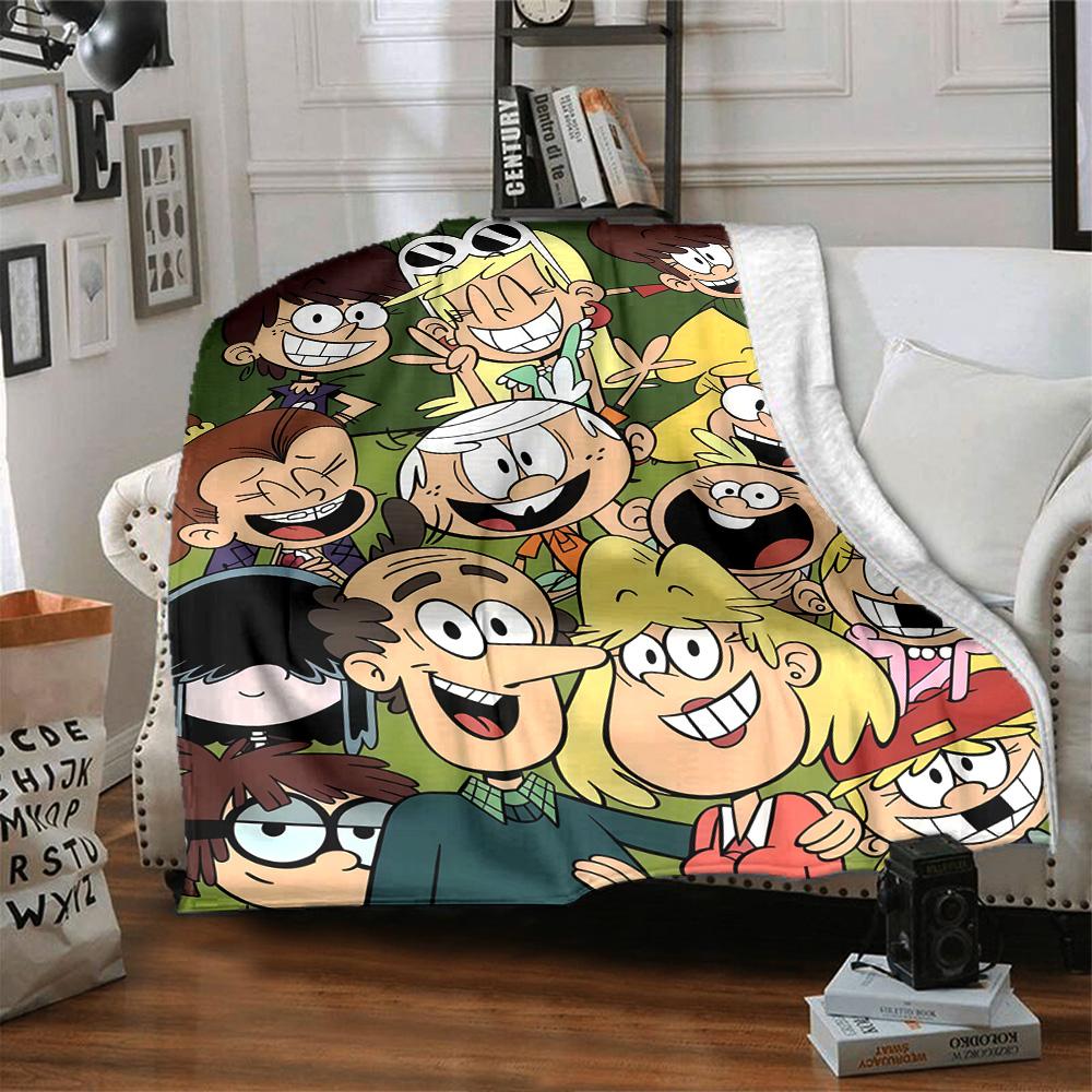The Loud House Print Flannel Blanket High Quality Warm Comfortable Cover for All Seasons Perfect for Gifts Home Decor