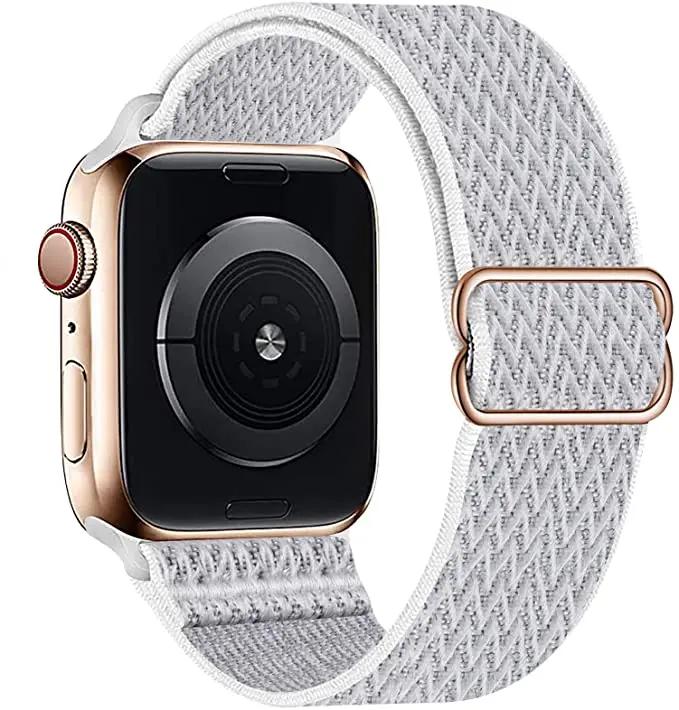 Adjustable Nylon Loop Strap For Apple Watch Series Ultra 11 10 9 8 7 46mm 45mm 41mm Fabric Strap For Iwatch 6 5 4 SE 44mm 40mm
