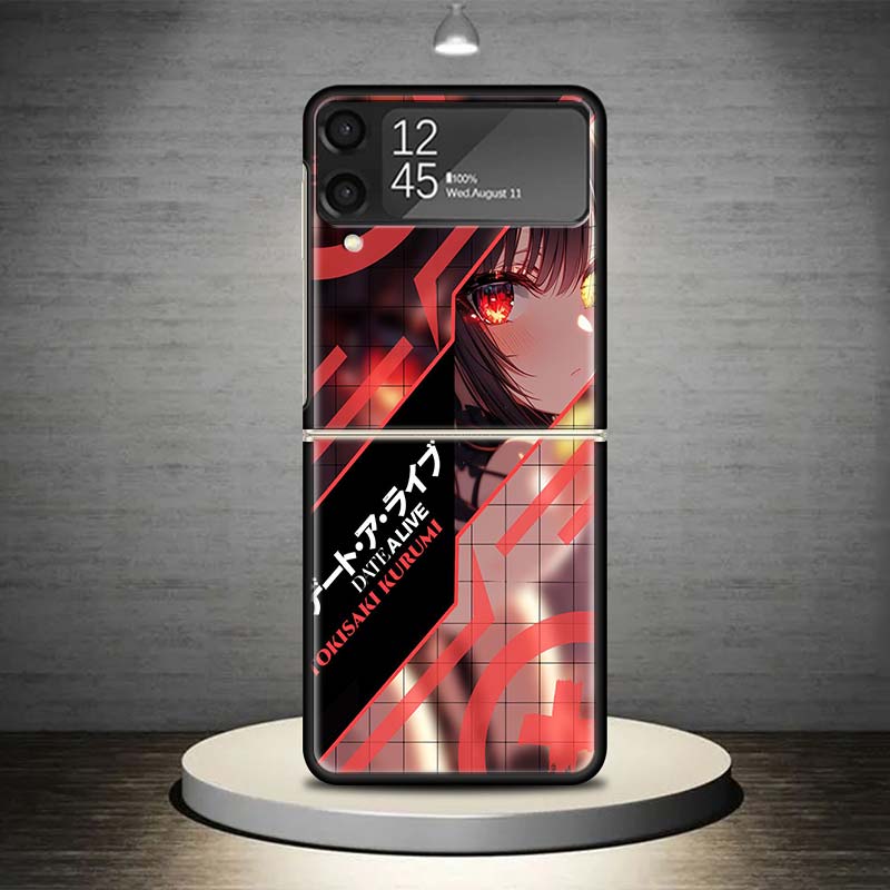 Cute Anime Waifu Art Design Phone Case For Samsung Galaxy Z Flip 7 6 5 4 3 5G Shockproof Cover Z Flip7 Flip6 ZFlip5 Flip3 Flip4