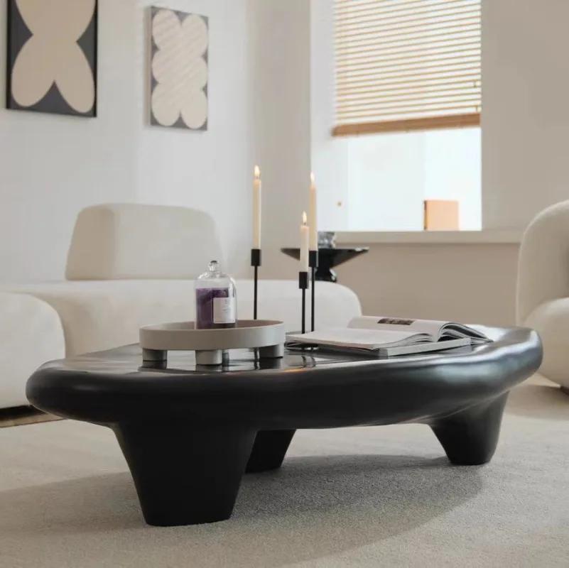 Steel Irregular Coffee Table Minimalist Sofa Black Living Room Table Tea Floor Table Living Room Furnitures