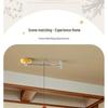 Dopamine Dining Table Set with Swing Arm Pendant Light and Eye-Protecting Ceiling Light for Kids