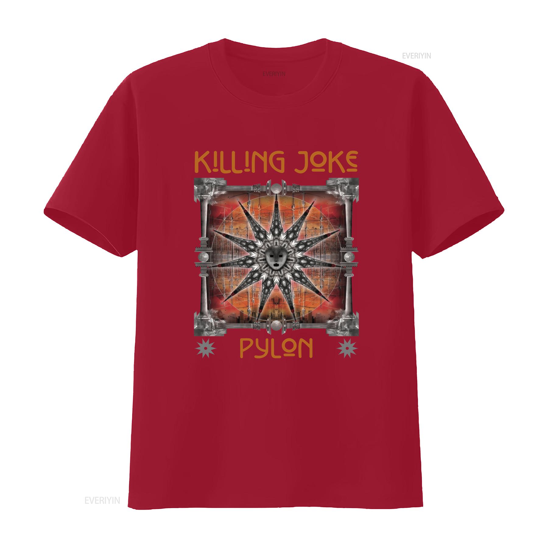 

Killing Joke Pylon Рок-концерт Винтажный дизайн Футболка Уникальный мерч группы для любителей музыки винтажный Стиранный Универсальный S