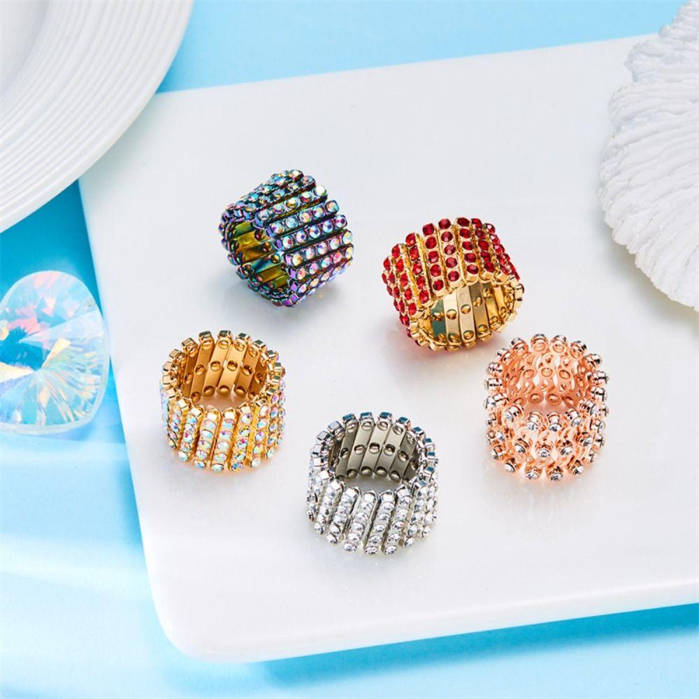 Stretchable Bangle 2 In 1 Ring Bracelet Women Jewelry Accessories Flexible Finger Buckle Girls