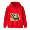 Cute Cartoon Excavator Print Kids Hoodie Casual Long Sleeve Pullover Sweatshirt for Boys Girls Toddler Loose Comfy Tops