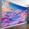 2D Plane 1 Piece of Soft Sky and Crescent Moon Tapestry Suitable for Rooms Weddings Parties