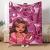 1Pc Purple Fashion Fantasy Blanket For Couch Bed Plush Cozy Fuzzy Blanket Super Soft Warm Blankets For Fall And Winter 091836