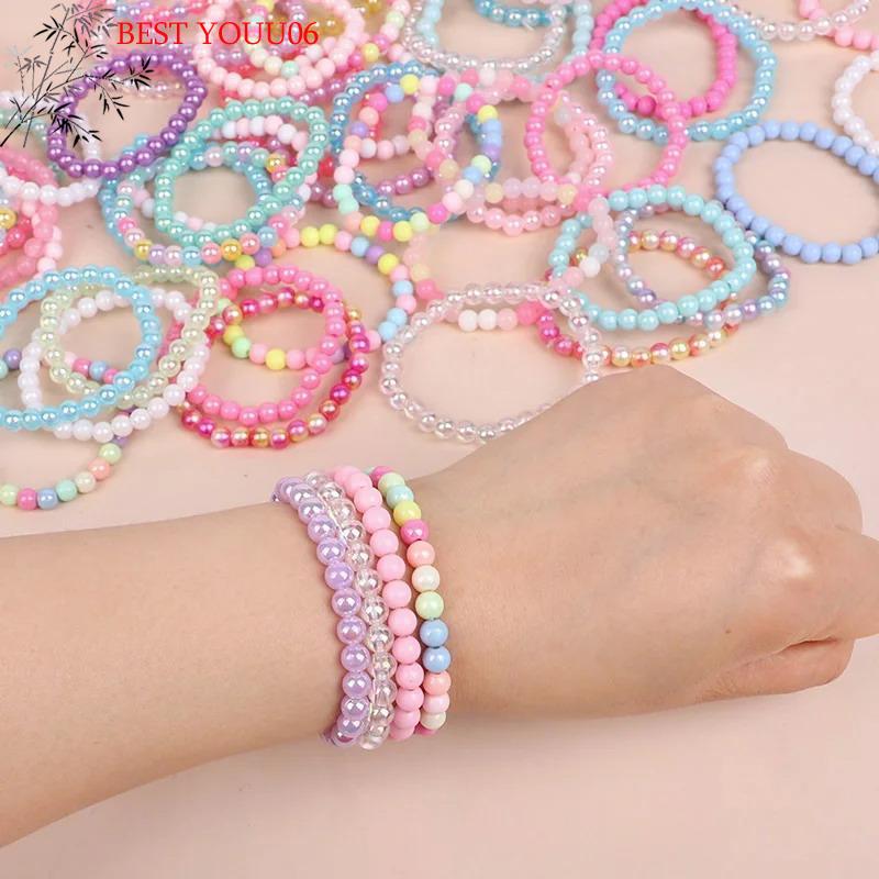 (YOUU06)10-30Pcs Colorful Beads Bracelet Kid Birthday Party Favors Goodie Pinata Filler Baby Shower Wedding Guest Treat Gift