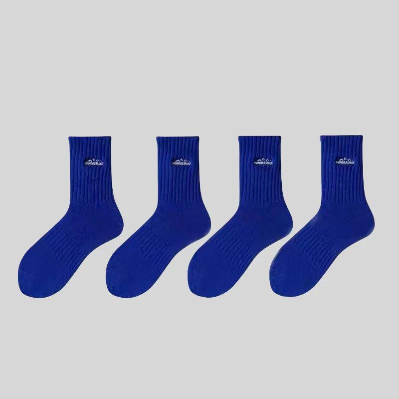 1/4 Pairs Men's Sports Socks Breathable Athletic Crew Socks for Running Gym Quick-Dry Comfortable Casual Socks Men Spring Summer