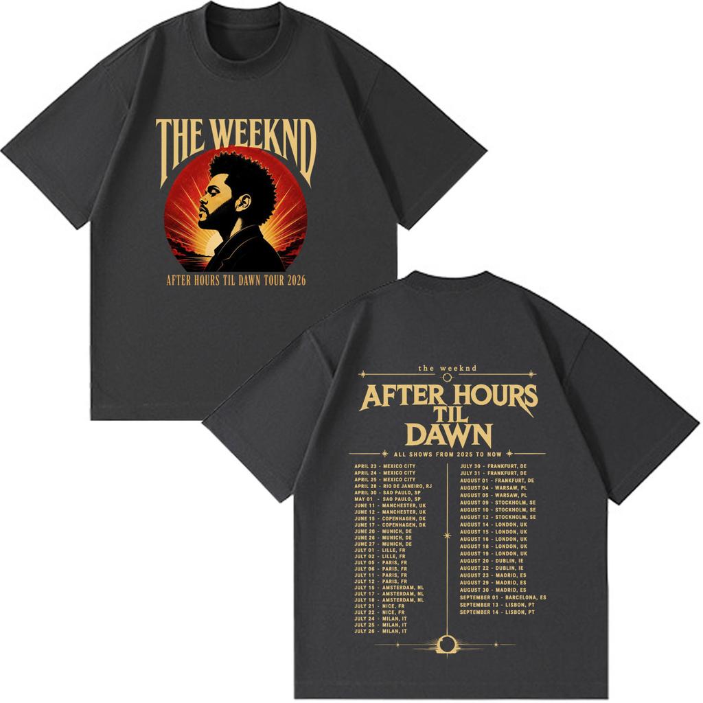 The Weeknd After Hours Til Dawn 2026 Tour Print Tees Unisex Unisex Fashion Tshirt Summer Cotton Loose Casual High Quality Tshirts