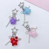 Candy Color Phone Lanyard Jelly Star Pendant Wrist Strap Detachable Phone Chain Keyring Portable Accessory for Women