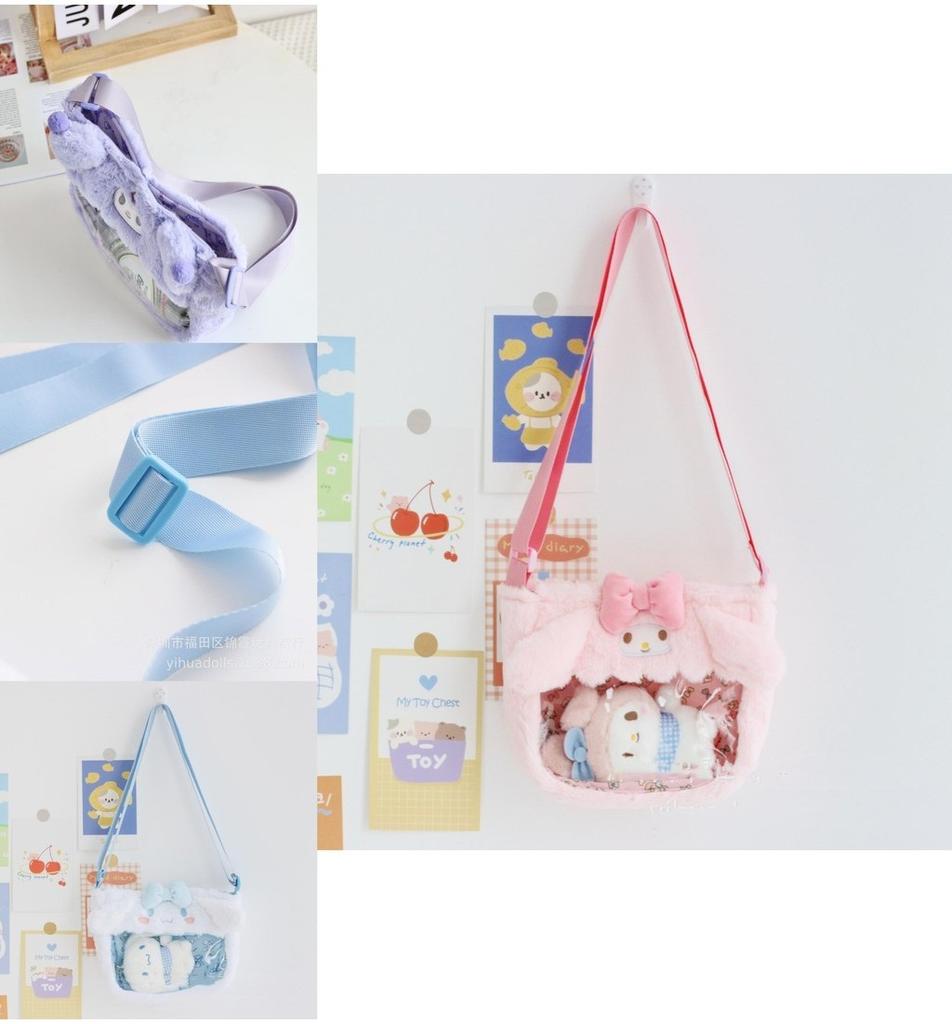 Sanrio Plush Messenger Bag For Toddlers With My Melody And Cinnamoroll Characters