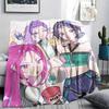 1PC Kpop Demon Hunters Print Flannel Blanket, High Quality All Seasons, Home Decor, Warmth and Comfort, Perfect for Christmas Gifts